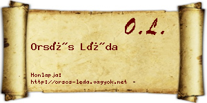 Orsós Léda névjegykártya